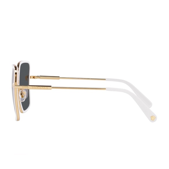 Versace Women’s VE2247D 147187 57mm White/Dark Grey Sunglasses - Picture 3 of 4